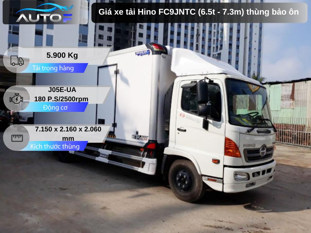 Giá xe tải Hino FC9JNTC (6.5t - 7.3m) thùng bảo ôn
